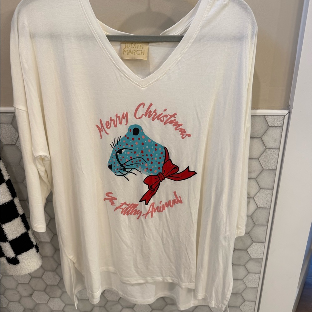 NWOT Judith March Christmas top